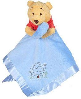 Winnie the Pooh Baby Security Blanket in Blue for Boys : Nursery Blankets : Baby