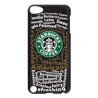 CTSLR Custom Starbucks Logo Protective Hard Case Cover Skin for iPod Touch 5 5G 5th Generation  1 Pack   Black/White  1: Cell Phones & Accessories