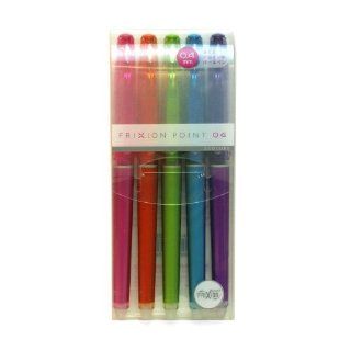 (Japan Import) Pilot Frixion Point 0.4mm (Retractable Gel Ink Pen) (Set of 5) LF 22P4 Multicolor Set (5 Colors Set) : Gel Ink Rollerball Pens : Office Products