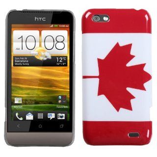MYBAT HTCONEVHPCBKIM945NP Premium Lightweight Case for HTC One V   1 Pack   Retail Packaging   Canada National Flag: Cell Phones & Accessories