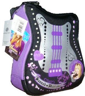 Disney Hannah Montana Guitar Shaped Insulated Lunch Bag   Black and Silver with Pink Trim: Toys & Games