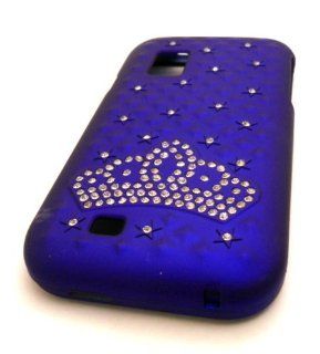 Samsung Galaxy S S950c 950c Showcase BLUE PRINCESS CROWN BLING GEM JEWEL HARD Case Skin Cover Mobile CellPhone Phone Accessory Protector Straight Talk: Cell Phones & Accessories