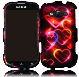 For Samsung Galaxy Reverb M950 Hard Design Cover Case Colorful Hearts Cell Phones & Accessories