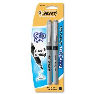 BIC Grip Roller Fine Point, 0.7mm, 2ct (GREP21 Blk) : Rollerball Pens : Office Products