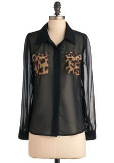 Cheetah Chatter Top  Mod Retro Vintage Short Sleeve Shirts