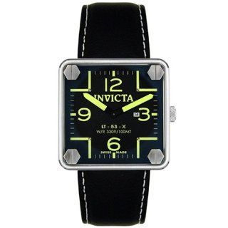 Invicta Men's 4228 Russian Diver Collection Square Leather Watch: Invicta: Watches