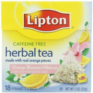 Lipton Herbal Pyramid Tea Bags, Orange Blossom Hibiscus, 18 Count : Grocery & Gourmet Food