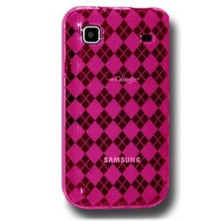 Amzer Luxe Argyle Skin Case for Samsung Vibrant T959/Samsung Galaxy S 4G SGH T959V   Hot Pink: Cell Phones & Accessories