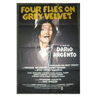 4 FLIES ON GREY VELVET / ORIG. BRITISH ONE SHEET MOVIE POSTER ( DARIO ARGENTO ): DARIO ARGENTO: Entertainment Collectibles