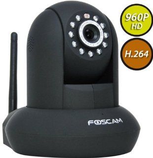 Foscam FI9831W (Black) 1.3 Megapixel (1280x960p) H.264 Wireless/Wired Pan/Tilt IP Camera with IR Cut Filter   26ft Night Vision and 2.8mm Lens (70 Viewing Angle)   Black : Camera & Photo