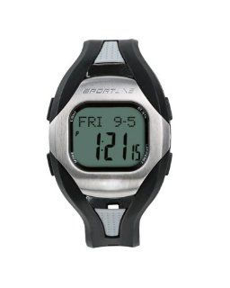 Sportline Men's Solo 960 Any Touch Step & Distance Pedometer Heart Rate Monitor Watch: Sports & Outdoors