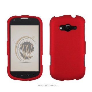 Red Rubberized Hard Case Cover for Sprint Samsung Galaxy Reverb M950: Cell Phones & Accessories