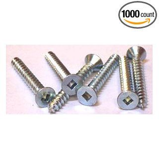 8 X 2 Self Tapping Screws Square Drive / Flat Head / Type A / 18 8 Stainless Steel / 1, 000 Pc. Carton: Self Drilling Screws: Industrial & Scientific