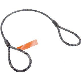 Mazzella Mechanical Splice Wire Rope Sling, Eye and Eye, 6 x 25 IWRC, 10' Length, 1/2" Diameter, 8" Eyes, 5000 lbs Vertical Load Capacity: Industrial Wire Rope Slings: Industrial & Scientific