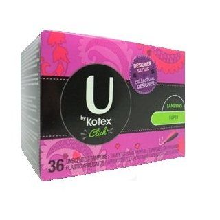 U by Kotex Click Tampons, Designer Series, Super, Unscented, 36 Count: Health & Personal Care