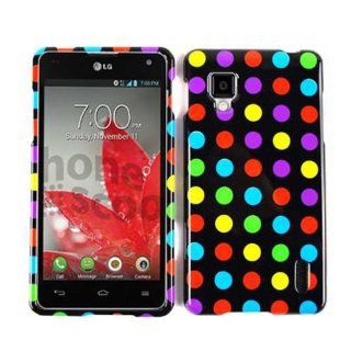 ACCESSORY HARD SNAP ON CASE COVER FOR LG OPTIMUS G (CDMA) LS 970 COLORFUL POLKA DOTS ON BLACK: Cell Phones & Accessories