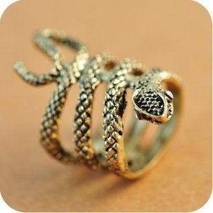 CosmoCow JE269 Punk Goth Ring, Exaggerated The Single Ring Snake Ring, Two Colors: Toys & Games