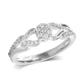 CT. T.W. Diamond Cluster Ring in Sterling Silver   Zales
