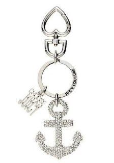 Juicy Couture Keychain Pave Anchor Keyfob Key Chain Silver: Rings: Jewelry