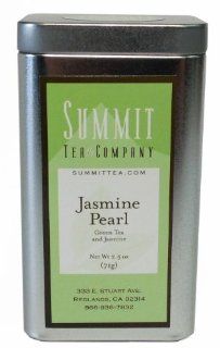 Summit Tea   2.5oz Jasmine Pearl in Silver Tin (Superior Grade) : Grocery Tea Sampler : Grocery & Gourmet Food