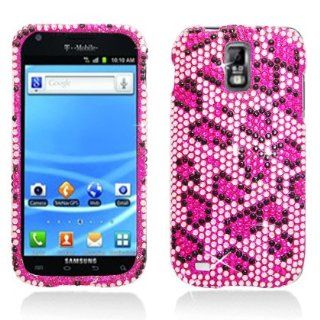 Aimo Wireless SAMT989PCDI123 Bling Brilliance Premium Grade Diamond Case for Samsung Galaxy S2 T989   Retail Packaging   Pink Leopard: Cell Phones & Accessories