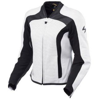 Scorpion Dynasty Women's Leather Road Race Motorcycle Jacket   White / X Large: Automotive