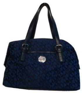 Tommy Hilfiger Women's Satchel Style Handbag. Blue/Navy Alpaca: Shoes