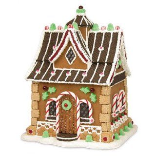 17" Spearmint Holly Manor Gingerbread House Table Top Christmas Decoration   Holiday Figurines