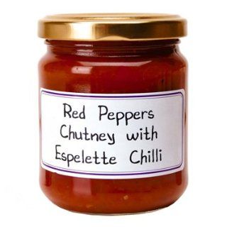 Red Peppers Chutney with Espelette Chili French Imported 7.4 oz jar by l'Epicurien France, One : Grocery & Gourmet Food