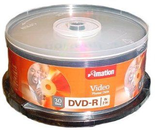 Imation DVD R 30 Discs 8x / 2 Hr / 4.7 GB Blank Video Media: Electronics