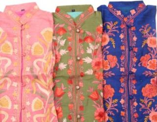 Exotic India Lot of Three Kashmiri Jackets for Children   Multi Color: World Apparel: Clothing
