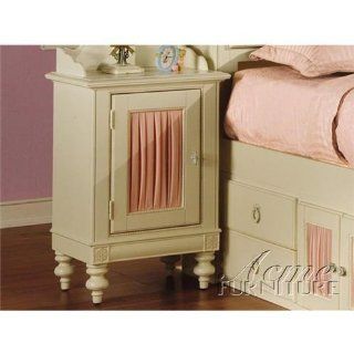 Doll House Cream and Pink Girls Youth Nightstand  