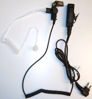 Medium Duty Acoustic Tube Headset for Motorola 2 Prong Plug : Two Way Radio Headsets : GPS & Navigation
