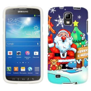 Samsung Galaxy S4 Active Merry Christmas, Santa Claus and Reindeer Phone Case Cover Cell Phones & Accessories