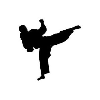 Back Kick Karate Stencil   12 inch (at longest point)   60 mil ultraflex ind: Industrial & Scientific