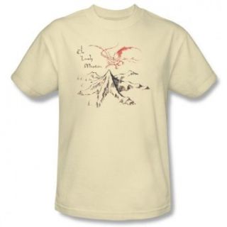 The Hobbit   Lonely Mountain Men's T Shirt: Clothing
