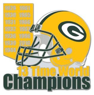 Green Bay Packers 13 Times Champions Hat Pin : Sporting Goods : Sports & Outdoors