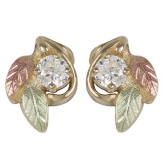 gold white topaz leaf stud earrings orig $ 259 00 220 15 take an