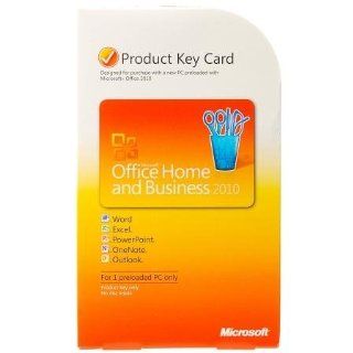 New Microsoft Office Home Business 2010 Product Key Card Single Non Transferrable License: Software