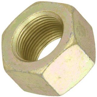 Steel Hex Nut, Zinc Yellow Chromate Plated, Grade 8, ASME B18.2.2, Left Hand Thread, 5/16" 18 Thread Size, 1/2" Width Across Flats, 17/64" Thick (Pack of 50): Industrial & Scientific