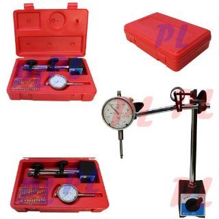 1'' Dial Indicator with Magnetic Base Fine Adj .001 Graudation + 22 Point Set: Home Improvement