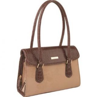 Liz Claiborne Handbags Get Organized Flap Satchel (Biscuit): Clothing