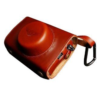 Tan Handmade Genuine Camera Full Leather Case Bag Cover for Fuji X100 & X100s (Bottom Open able) : Camera & Photo