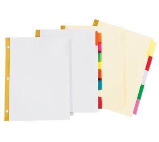 OfficeMax Insertable Dividers, 8 tab/set, Clear : Binder Index Dividers : Office Products