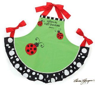 Mothers Are a Gift From Above James 1:17 Ladybug Kitchen Apron Green  