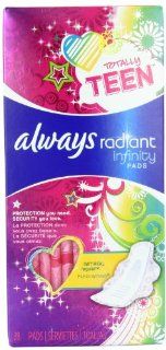 Always Totally Teen Radiant Infinity Pads 28 Count: Health & Personal Care