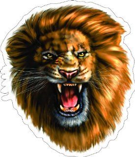 12" ROARING LION Printed engineer grade reflective vinyl decal sticker for any smooth surface such as windows bumpers laptops or any smooth surface.: Everything Else