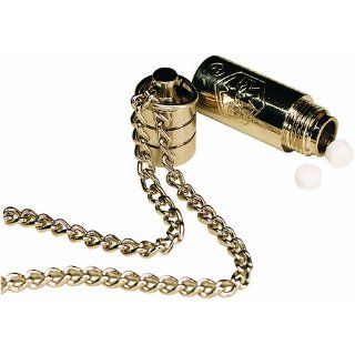 Silver Plated Brass Pill Fob with Necklace: Health & Personal Care