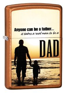 Zippo Pocket Lighter Translucnet Toffee Dad Anyone Can Be Father (Toffee, 3 1/2 Inch x 2 1/4 Inch) : Camping And Hiking Equipment : Sports & Outdoors