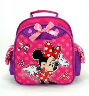 Walt Disney Minnie Mouse Minnie Pattern Toddler Backpack and Mickey Bifold Wallet Set, Backpack Size Approximately 16": Toys & Games